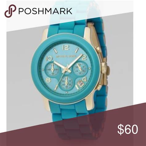 michael kors turquoise rubber watch